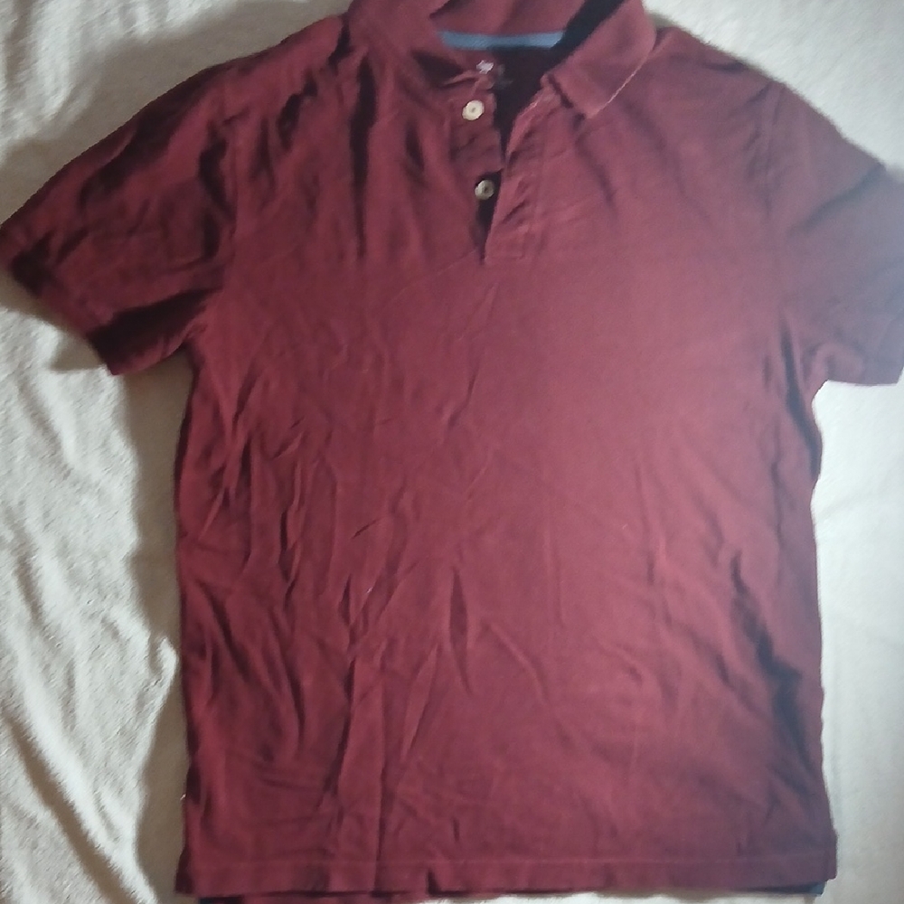 Gap Men's Burgundy Polo Shirt Large